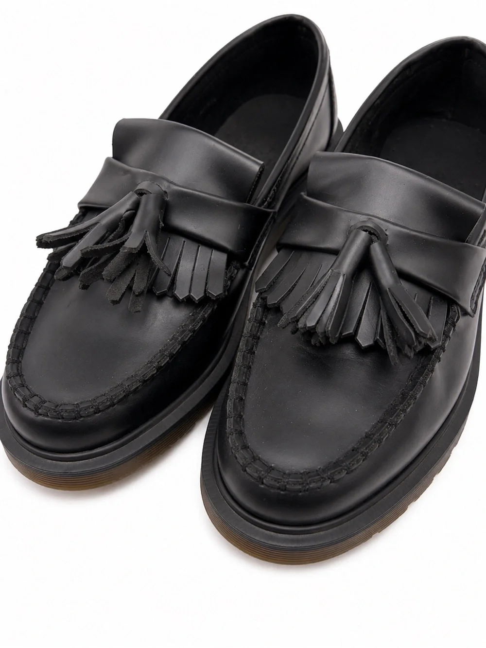 Dr. Martens Adrian Tassel Loafers Black Smooth Leather EU 37 US 6